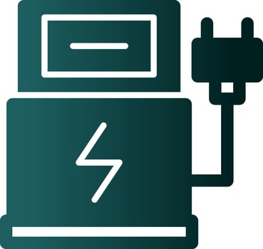 Electric Car Station Flat Icon vector