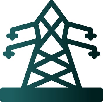 Electric Tower Flat Icon vector