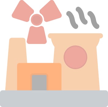 Nuclear Energy Flat Icon vector
