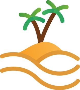 Pine Trees Landscape Glyph Icon vector