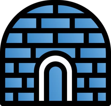 Igloo Landscape Glyph Icon vector