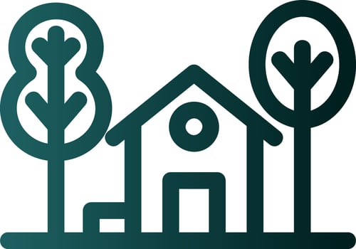 Home Landscape Glyph Icon vector