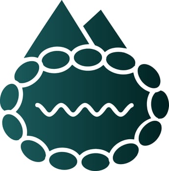Hot Spring Landscape Glyph Icon vector