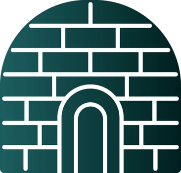 Igloo Landscape Glyph Icon vector