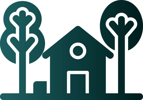 Home Landscape Glyph Icon vector