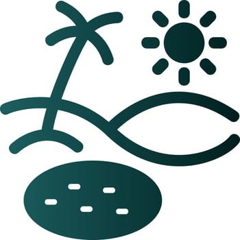 Oasis Glyph Icon vector