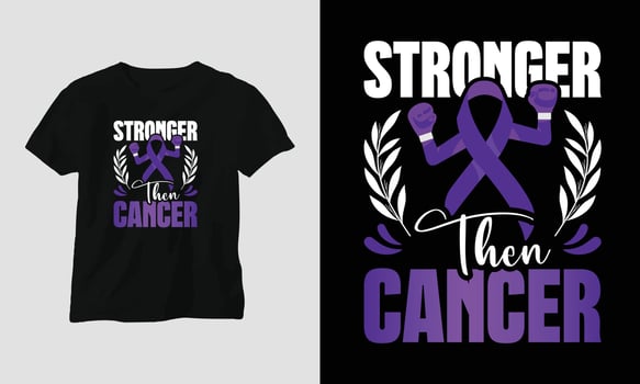 World Cancer Day T-shirt Design with Ribbon, Fist, Love, Butterfly, and motivational quotes vector