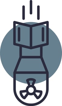 Nuclear Creative Icon Design vector