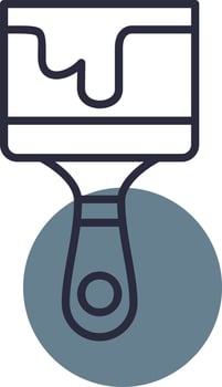 Paint Brush Creative Icon Design vector