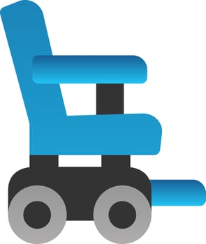 Automatic Wheelchair Vector Icon Design