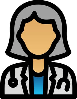 Female Doctor Vector Icon Design