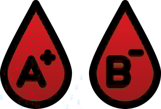Blood Types Vector Icon Design