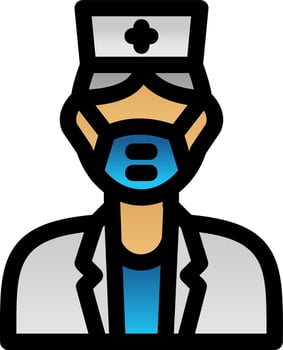 Female Dentist Vector Icon Design