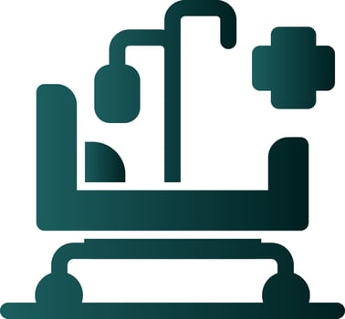 Hospital Bed Vector Icon Design