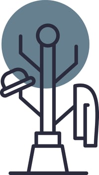 Coat Stand Creative Icon Design vector