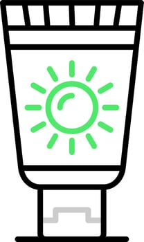 Sunscreen Creative Icon Design vector