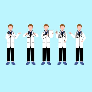 Set Of Male Doctor Character vector