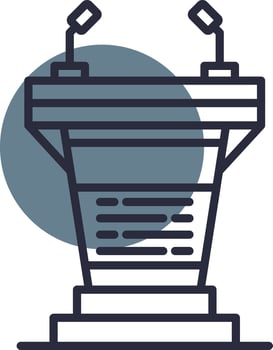 Podium Creative Icon Design vector