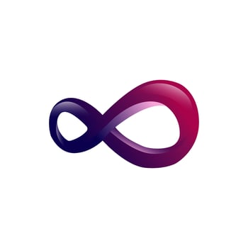 Creative colorful symbol of infinity design icon concept logo infinity vector