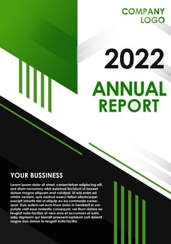 simple annual report template for bussiness design vector illustration