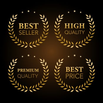 Premium quality laurel wreath collection. vector illustration