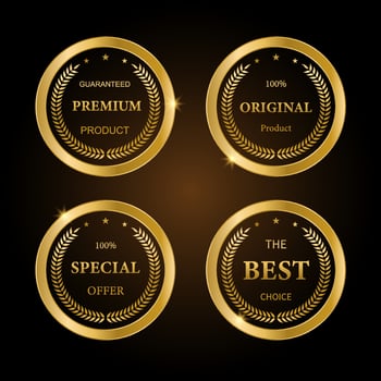Premium quality laurel wreath collection. vector illustration