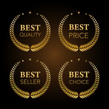 Premium quality laurel wreath collection. vector illustration