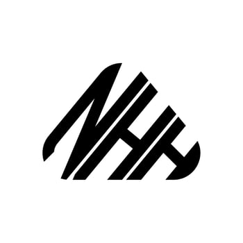 NHH letter logo creative design with vector graphic, NHH simple and modern logo.