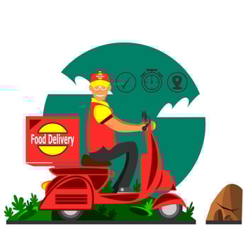 Food delivery service vector illustration