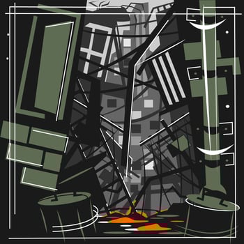 Earthquake disaster vector illustration