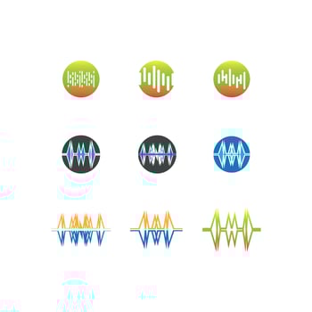 Sound waves vector illustration
