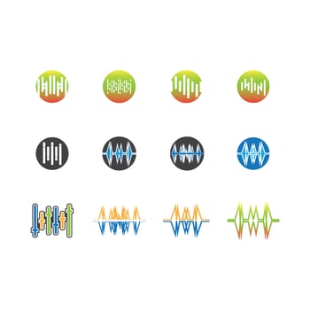 Sound waves vector illustration