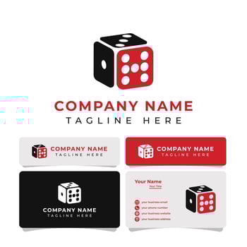 Letter H Dice Logo vector