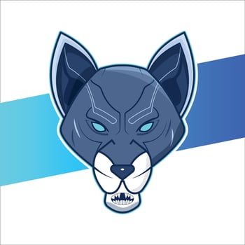 wolf vector mascot logo design with modern illustration concept.angry wolf illustration for sport and e-sport team.