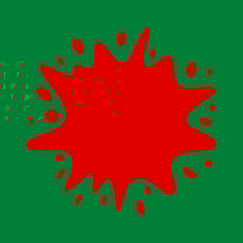 Blood on green color background vector
