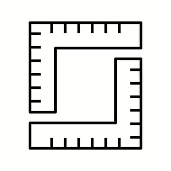 Unique Measurement Vector Line Icon