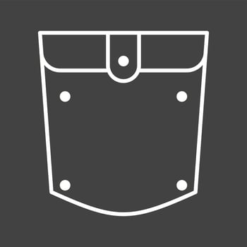Unique Pocket Square Vector Line Icon