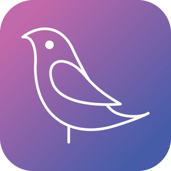 Unique Birds Vector Line Icon