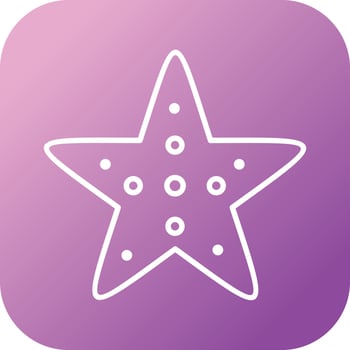 Unique Starfish Vector Line Icon