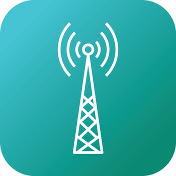 Unique Telecom Tower Vector Line Icon