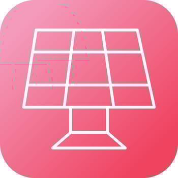 Unique Solar Panel II Vector Line Icon
