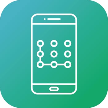 Unique Pattern Lock Vector Line Icon