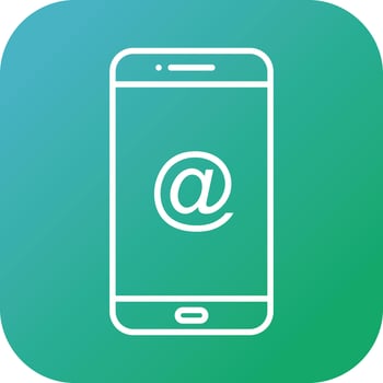 Unique E mail Address Vector Line Icon
