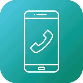 Unique Dial Call Vector Line Icon