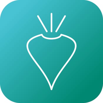 Unique Beet Vector Line Icon