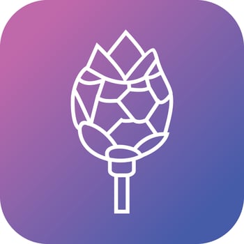 Unique Artichoke Vector Line Icon