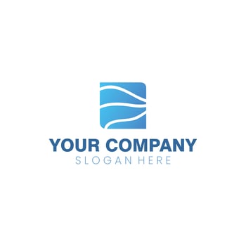 abstract corporate branding logo design, template design with wave shape geometry vector