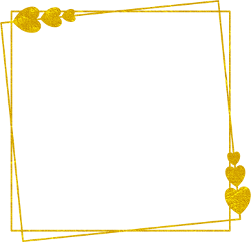 Golden Frame With Heart png