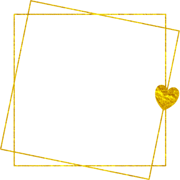 Golden Frame With Heart png