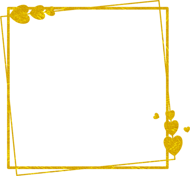 Golden Frame With Heart png